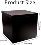 UoeRing 3 Pcs Large Gift Box Matte Black 12x12x11 Inch with Lid - Image 3