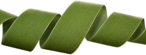 Morex Ribbon 012 Nylvalour Swiss Velvet Ribbon, Willow - Image 2