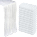 12 Pack 35 x 120 Inch White Table Runner Cheesecloth 10Ft by Heneger