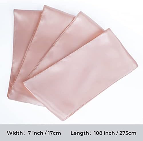 Babenest 50pcs Satin Chair Sashes Ties for Party Wedding, Champagne - Image 6