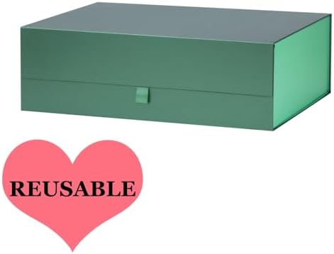 Extra Large Green Gift Box 3 Pack 16.5x14x5.5 Inches,Gift Boxs for Presents with Lid Magnetic Closure Collapsible,Groomsman Proposal Box,Birthday, Christmas,for Clothes and Large Gifts - Image 7