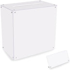 Acrylic Wedding Card Box with Slot Top, Detachable DIY Card Box for Wedding Reception, Corner Brackets & Screws Included, Acrylic Table Sign Holder Included by Unknown
