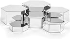 Geelin 6 Pcs Acrylic Risers Cube Stands, Sliver, 7 to 12 Inch, Hexagonal by Geelin