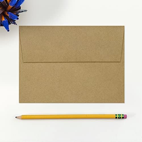 LUXPaper A7 Invitation Envelopes | Peel & Press | 5 1/4" x 7 1/4" | Grocery Bag Brown | 70lb. Text | 250 Qty - Image 4