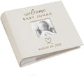 Small Personalized Welcome Baby Photo Album Cream Leatherette Holds 100 Photos Baby Shower by GiftsForYouNow