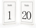 Acrylic Table Numbers 1-20 with Stand, Printed Black Font on 4x6 inch Acrylic, Clear Table Number Signs and Holders, Centerpiece for Events, Weddings, Reception, Party, Anniversary, and Decoration by Unknown