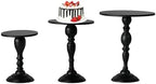 Black 3Pcs Metal Round Vintage Cake Stand Set 10"12" Dessert Display - Image 2