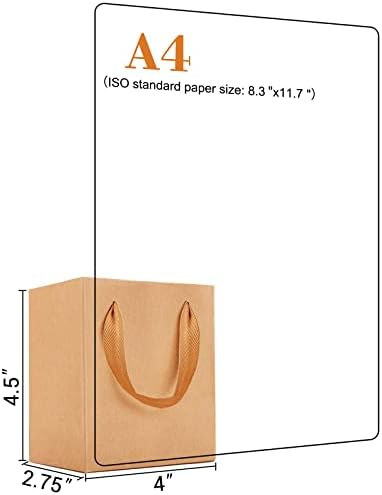 EUSOAR Tiny Gift Wrap Bags with Handles, 50 Pack 4x2.75x4.5 inches Kraft Paper Bags in Bulk, Heavy Duty Totes for Wedding, Grocery, Boutique, Retail, Business, Birthdays - Image 2