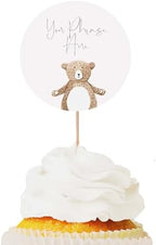 Set of 24 Custom Cupcake Toppers | Gender Reveal Cupcake Toppers | Party Cupcake Toppers | Party Decorations | Baby Shower Toppers | Congrats on Pregnancy by Handmade