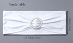 Spandex Chair Sashes, White, Pack of 50 - Image 3