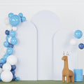 FANPROMS White Arch Cover Set of 3 Wedding Arch Backdrop Covers 4 5 6 FT Round Top Arch Cover Spandex Fitted Wedding Arched Backdrop Cover Arch Stand Covers for Birthday Party Ceremony Decorations by FANPROMS