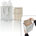 Aosric White Gift Bags with Tissue Paper, 30 Pack, 8x5x10 Inch - Image 3