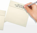 LUXPaper Square Invitation Envelopes | Peel & Press | 6 1/4" x 6 1/4" | Natural | 70lb. Text | 250 Qty - Image 6