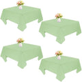 4 Pack Square Table Cloth 85x85 Inch Sage Green Tablecloth Machine Washable Fabric Polyester Table Cover for Dining, Buffet Parties, Picnic, Weddings and Restaurants（85x85 Sage Green） by JALANCY