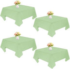 4 Pack Square Table Cloth 85x85 Inch Sage Green Tablecloth Machine Washable Fabric Polyester Table Cover for Dining, Buffet Parties, Picnic, Weddings and Restaurants（85x85 Sage Green） by JALANCY