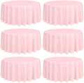Showgeous 90 Inch Pink Round Tablecloths, Polyester Table Covers by Showgeous