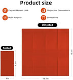 KAMMAK Dinner Napkins Disposbale Cloth Like Paper Napkins with Pocket 100 Pack Terracotta and Orange Wedding Reception Guest Hand Towel for Party Decoration, Bathroon, Kitchen (16.5 x 16.5 inch) - Image 5