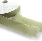2" Velvet Ribbon Single Sided Soft Plush Luxury Craft Trim for Hair Bows Sewing Gift Wrapping Decorations Floral Arrangements and DIY Projects (Rustic Sage, 25 Yards) - Image 3
