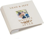 Personalized Happily Ever After Photo Album Small Leatherette 4x6 Holds 100 Photos Wedding Gift by GiftsForYouNow