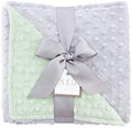 MEG ORIGINAL Baby Blanket Green/Gray Made from Super Soft Minky Dot Material (Snuggle (30 x30 in)) by MEGOriginal%C2%AE
