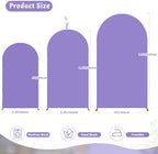 6.6FT Lavender Arch Backdrop Cover - Polyester Fitted Wedding Arch Stand Covers Round Top Chiara Arch Backdrop Cover for Birthday Party Banquet Photo Background Decoration - Image 2