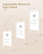 White 2Pack Wedding Welcome Sign Stand White Easel Stand for Sign Poster - Image 2