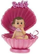 Keepsake Figurine 12 pcs Baby Girl inPink Clam Shell with Pacifier| Awesome Decorations or Party Favors | for Pregnancy Announcements, Gender Reveals, Birthday and Special Celebrations - Image 2