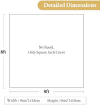 White Square Arch Backdrop Cover 8x8FT, Double-Sided Stretchy Spandex Fabric Fits Square Arch Backdrop Stand, White Background Backdrop for Wedding Baby Shower Birthday Party Decorations - Image 5