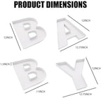 WENPACK 12" Cardboard Letter Shaped Mache Decorative Strawberries Fillable Sweets Candy Container Box (White BABY) - Image 2