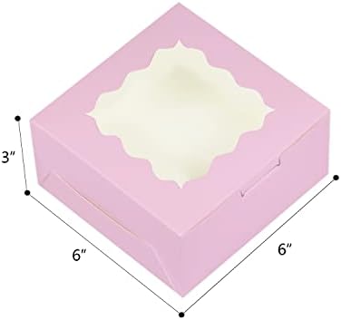Bakepacker Lavender Cookie Boxes With Window 6x6x3 inches 60pcs - Image 6
