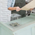 Marketing Holders Charity Donation Ballot Box 6" Square Locking Polling Bin Clear Acrylic Countertop Suggestion Cube Piggy Bank Tip Collection Container - Image 6