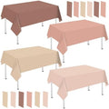 Whaline 16 Pcs Boho Brown Plastic Tablecloth 4 Brown Colors Rectangle Table Cover Waterproof Skin Colors Table Cloth for Party Tables Decoration Supplies, 54 x 108 Inch by Whaline