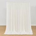 10ft x 9ft Ivory Backdrop Curtains for Parties Weddings, Wrinkle Free Silky Polyester Fabric Photo Backdrop Drapes, 2 Panels 5X 9 ft Cream Backgrounds Cloth for Birthday Baby Shower Photography by Nobed+HHT