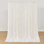 10ft x 9ft Ivory Backdrop Curtains for Parties Weddings, Wrinkle Free Silky Polyester Fabric Photo Backdrop Drapes, 2 Panels 5X 9 ft Cream Backgrounds Cloth for Birthday Baby Shower Photography by Nobed+HHT