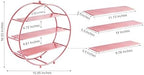 Pink 3 Tier Metal Cupcake Stand Tiered Dessert Display Serving Tray - Image 4