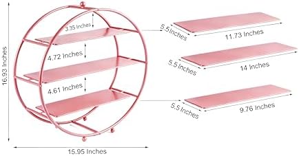 Pink 3 Tier Metal Cupcake Stand Tiered Dessert Display Serving Tray - Image 4