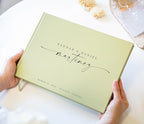 Personalized Guest Book - 11.5" x 8.5" Custom Bride & Groom Names with Bookmark and Hard Cover 140 GSM Blank Pages, for Weddings Guest Book, Engagements, Birthdays, Special Events, Sage - Image 6