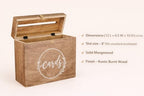 Wooden Wedding Card Box with Lock and Card Slot for Reception, Party W1 - Image 5