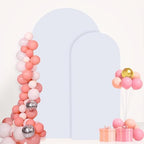 FANPROMS Arch White Cover Spandex Arch Cover Set of 2 Arches Covers Stretchy Backdrop Wedding Arched Covers Fabric Chiara Backdrop Covering 7.2FT 6FT for Baby Shower Birthday Banquet Decorations - Image 4
