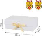 Large Gift Boxes with Lids 5 Pcs 13X9X4 In White Magnetic Gift Box Large - Image 3