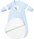 Rayon Made from Bamboo Sleep Sack 18-24 Months, Detachable Sleeves - Adjustable Warmth to Prevent Overheating, 1.0 TOG Breathable Wearable Blanket Toddler Sleeping Bag, Safe for Night Sleep by usbettas