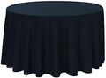 Polyester Round Tablecloth 120" Ideal for 60 inch round table (Dark Navy) by KS+Linens