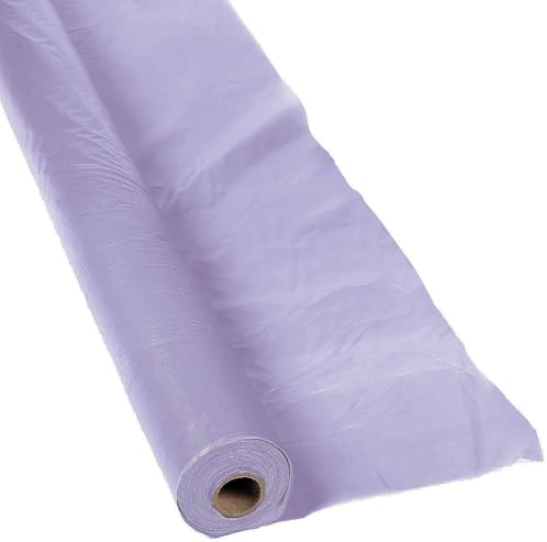 Fun Express Plastic Table Cover Roll, Lilac, 40 x 100 Feet by FunExpress