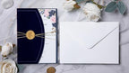 ponatia Navy Blue Velvet 5x7 Wedding Invitation Envelopes Sleeves - Image 3