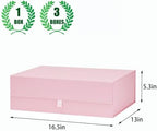 Extra Large Pink Gift Box 3 Pack 16.5x14x5.5 Inches,Gift Boxs for Presents with Lid Magnetic Closure Collapsible,Bridesmaid Proposal Box,Birthday, Christmas,for Clothes and Large Gifts - Image 4