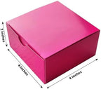 100 4 x 4 x 2" Fuchsia Cake Wedding Favors Boxes with Tuck Top for Wedding Party Birthday Candy Gifts Decorations - Image 5