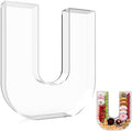 13.8" Extra Large Acrylic Letter Charcuterie Board Box, Reusable Fillable Letter Cake Candy Dish Display Serving Tray for Birthday Anniversary Party Decoration (U) by RUFHVTY