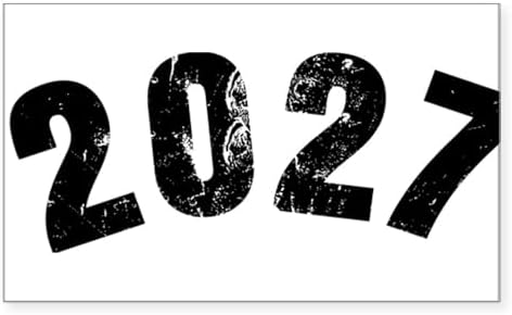 CafePress 2027 Year Vintage Sticker Sticker (Rectangle 50 pk) by CafePress
