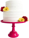 Pedestal 11-Inch Dark Pink Cake Stand Durable Melamine Dessert Display by SprinklesConfetti