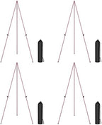 Easel Stand for Display, Aredy 63" Portable Painting Easel, Lightweight Metal Easels for Painting Canvas, Wedding Sign (4 Pack, Pink) - Image 7